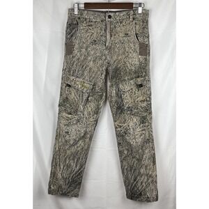 Magellan Outdoors Mossy Oak Brush Camo Cargo Pants Boys L 12/14 Unisex 28.5x27.5